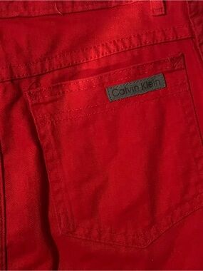 Calvin Klein Vibrant Red Pocket Skirt